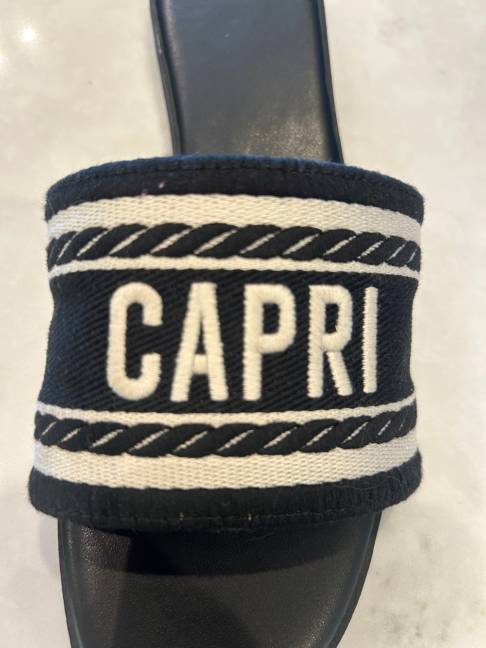 a new day Black Slide Sandals with White Logo Strap - Picture 7 of 7